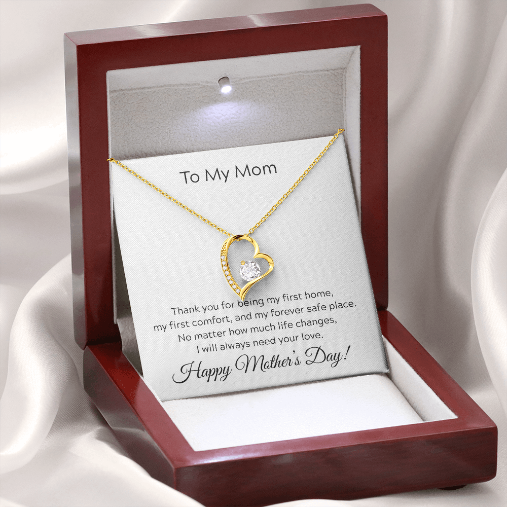 To Mom on Mother's Day. You will always be my first home.