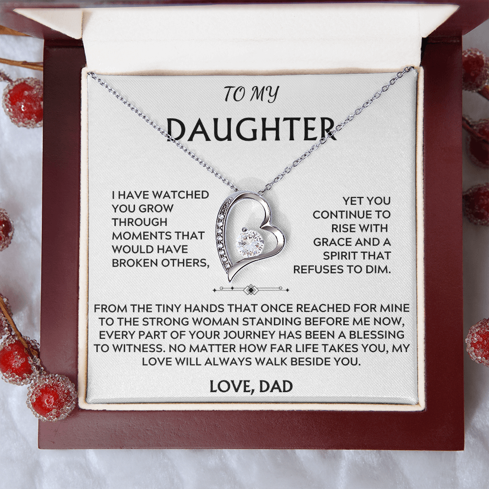 To Daughter, from Dad. My love will always walk beside you.