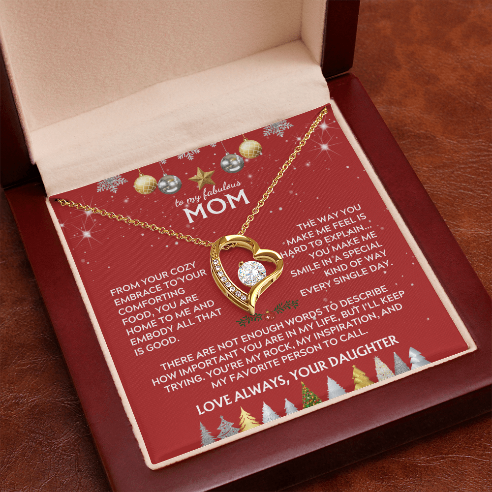 To Mom, from Daughter. You're my rock. Holiday card.