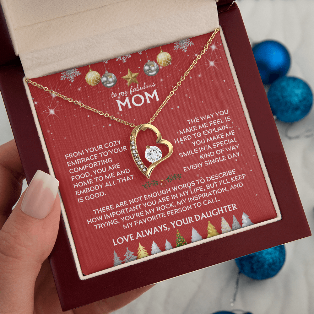 To Mom, from Daughter. You're my rock. Holiday card.