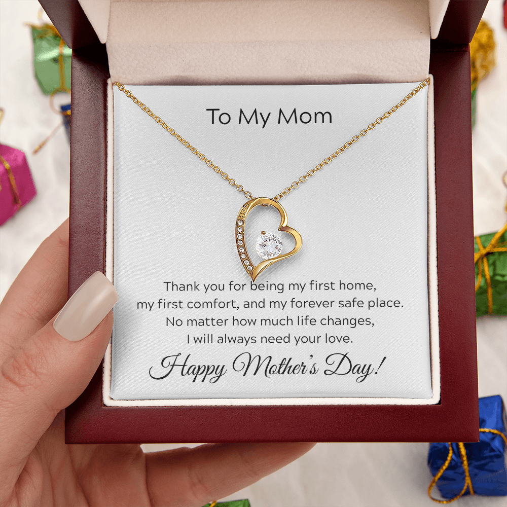 To Mom on Mother's Day. You will always be my first home.