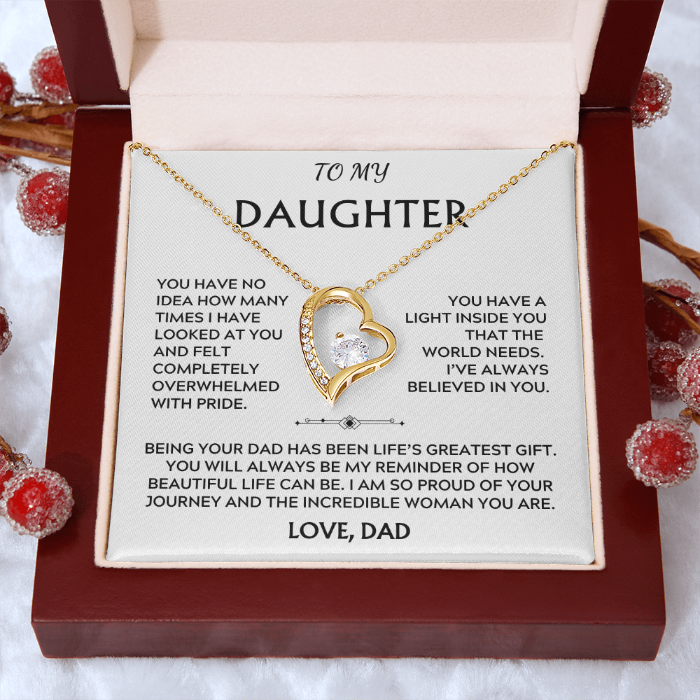 To Daughter, from Dad. I am proud of the incredible woman you are.