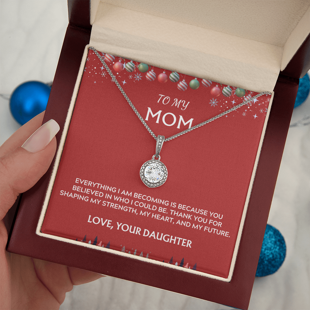 To Mom, Love Daughter. Thank you for believing in me.