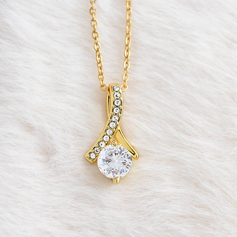 To Daughter, Love Dad - Keep Me In Your Heart - Alluring Beauty Necklace