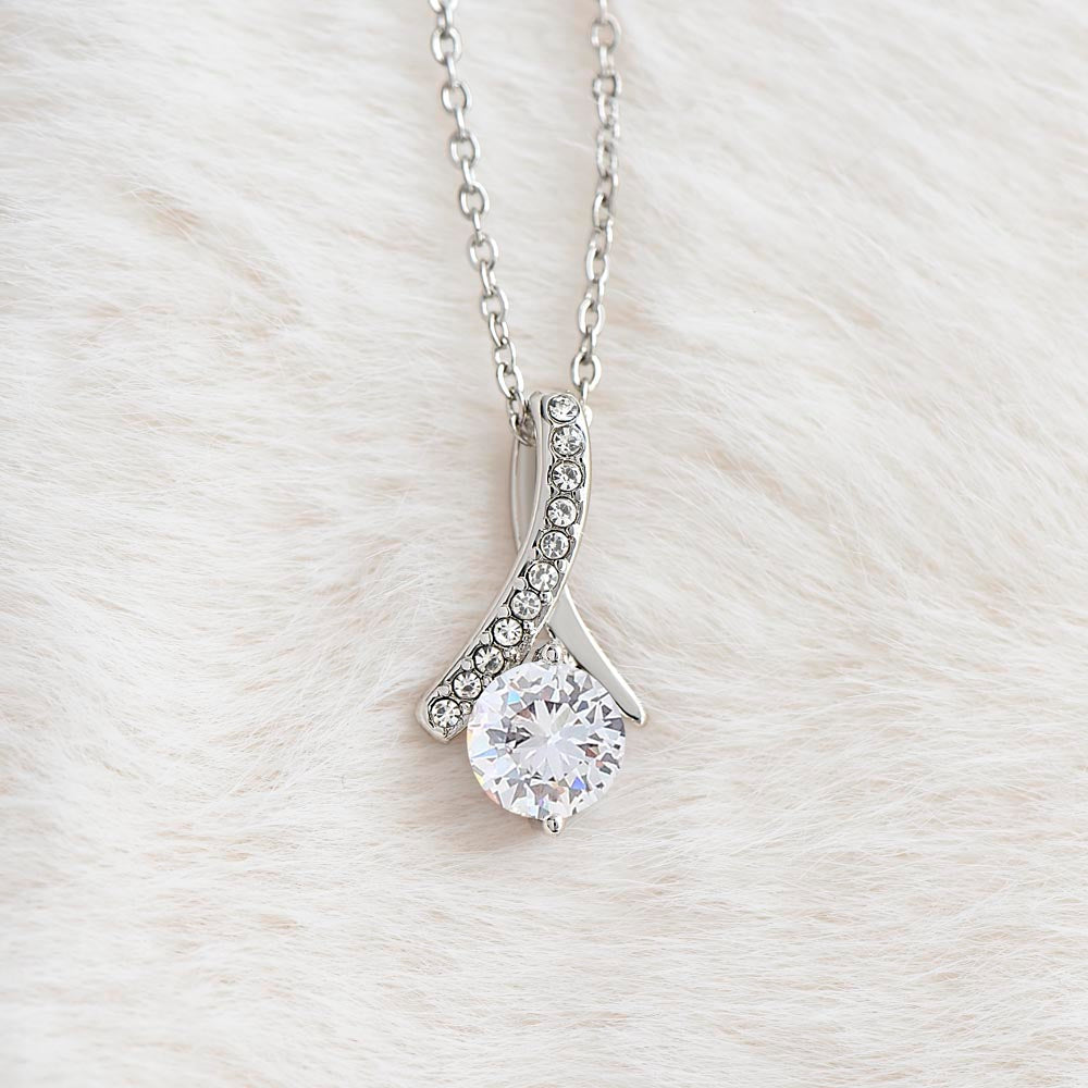 To Daughter, Love Dad - Keep Me In Your Heart - Alluring Beauty Necklace
