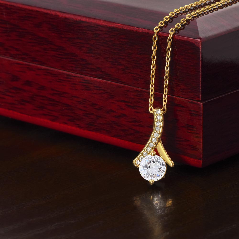 To Daughter, Love Dad - Keep Me In Your Heart - Alluring Beauty Necklace