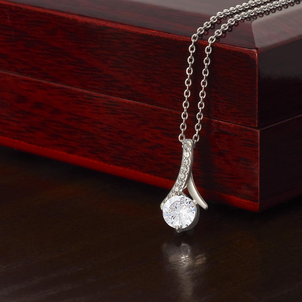 To Daughter, Love Dad - Keep Me In Your Heart - Alluring Beauty Necklace