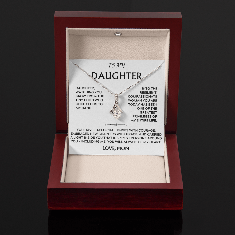 To Daughter, from Mom. Loving, heartfelt, inspirational necklace.