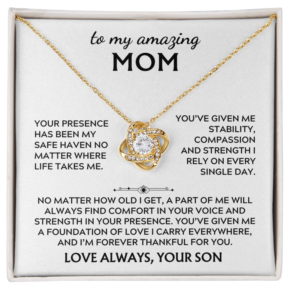 To Mom, from Son. I'm forever thankful for you.
