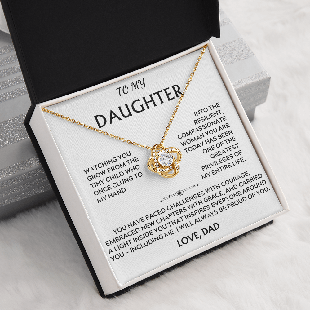 To Daughter, from Dad. I will always be proud of you.