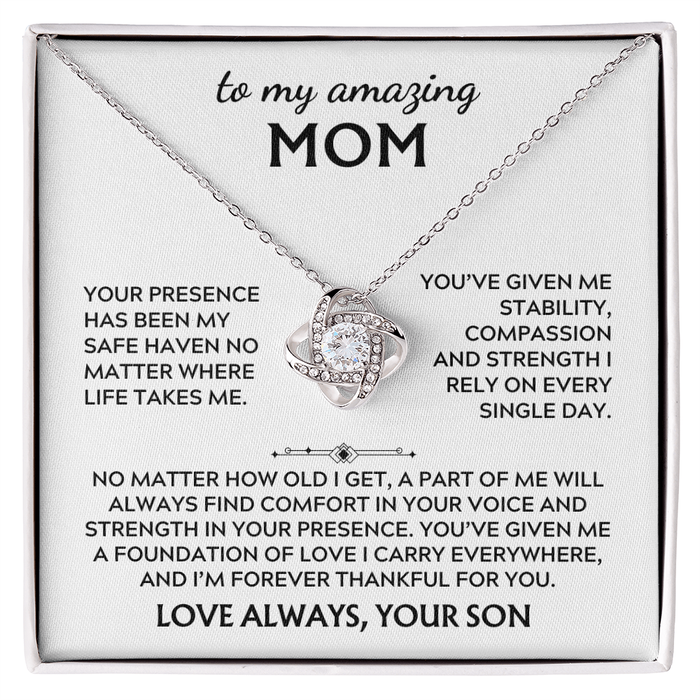 To Mom, from Son. I'm forever thankful for you.