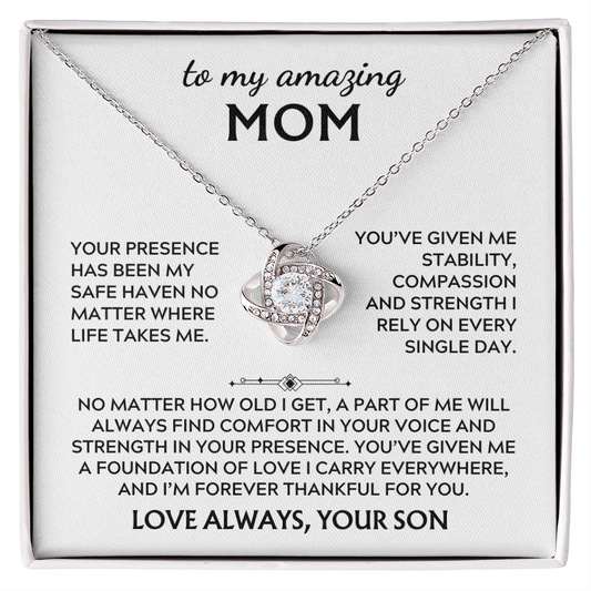 To Mom, from Son. I'm forever thankful for you.