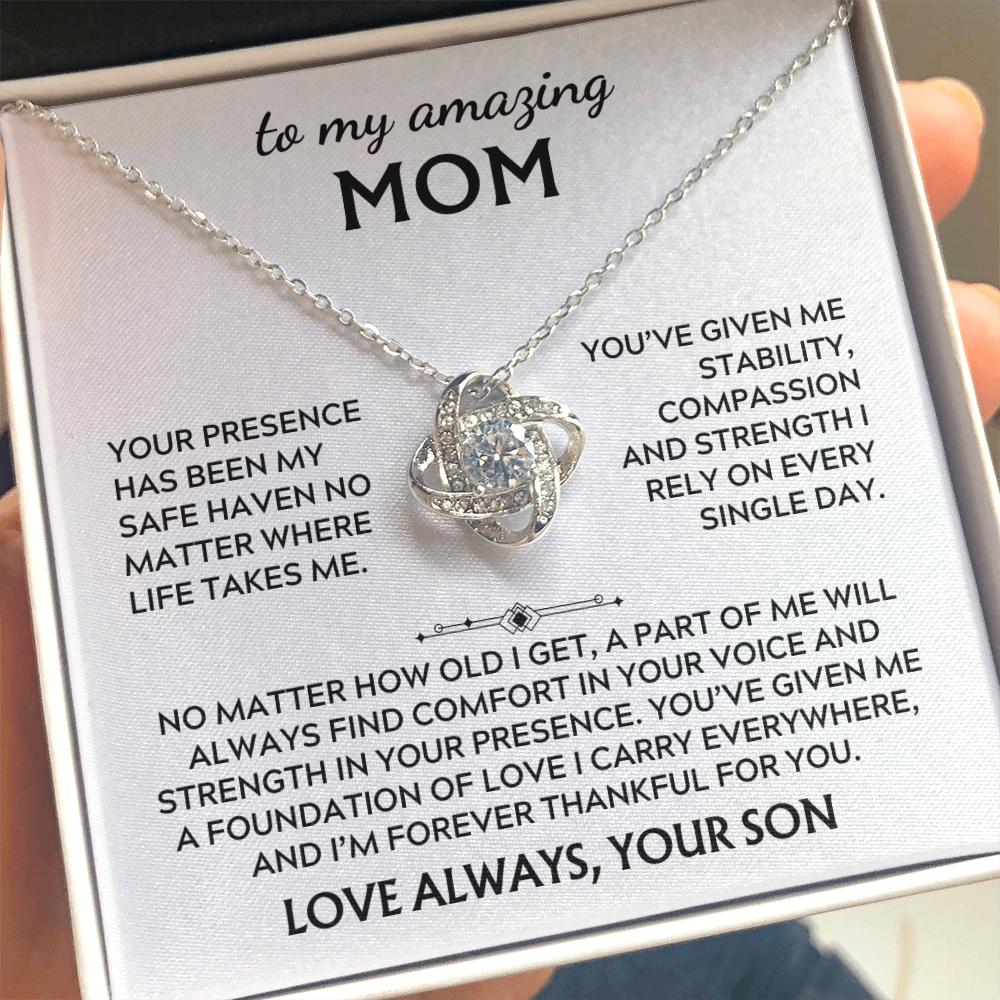 To Mom, from Son. I'm forever thankful for you.