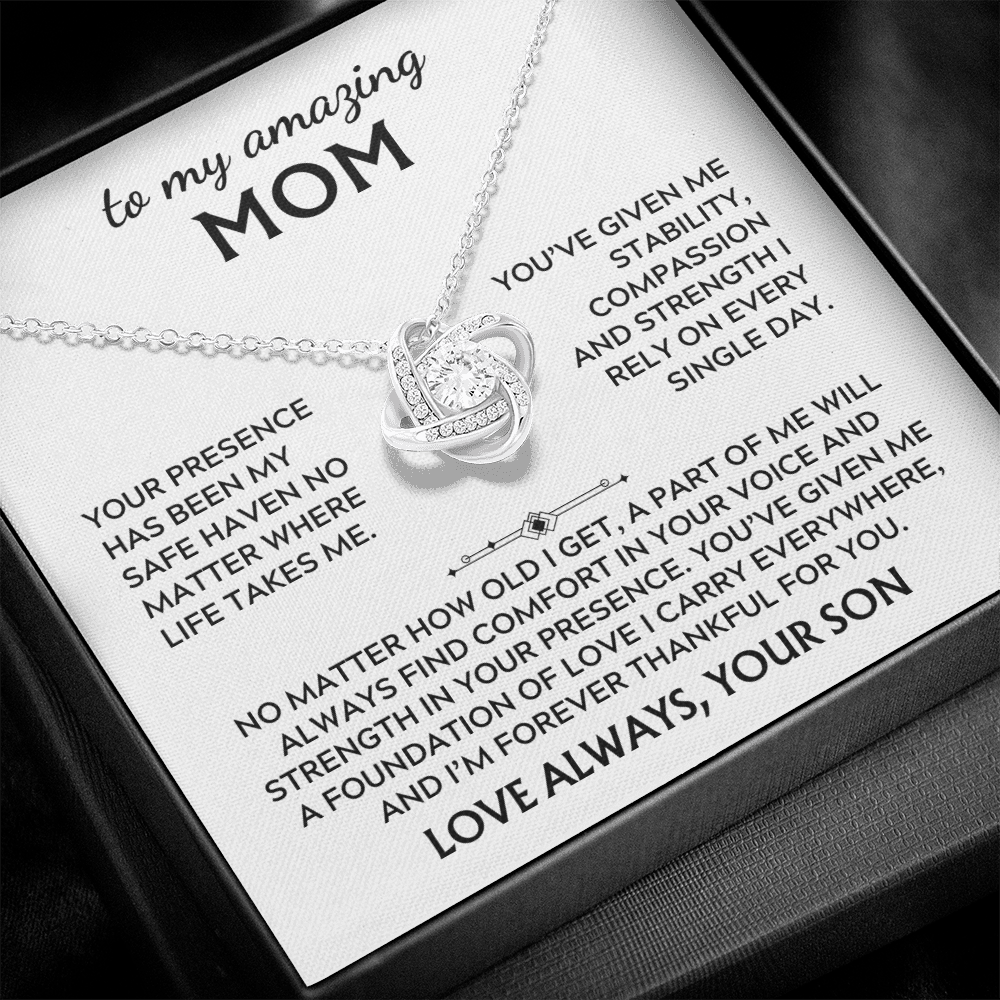 To Mom, from Son. I'm forever thankful for you.