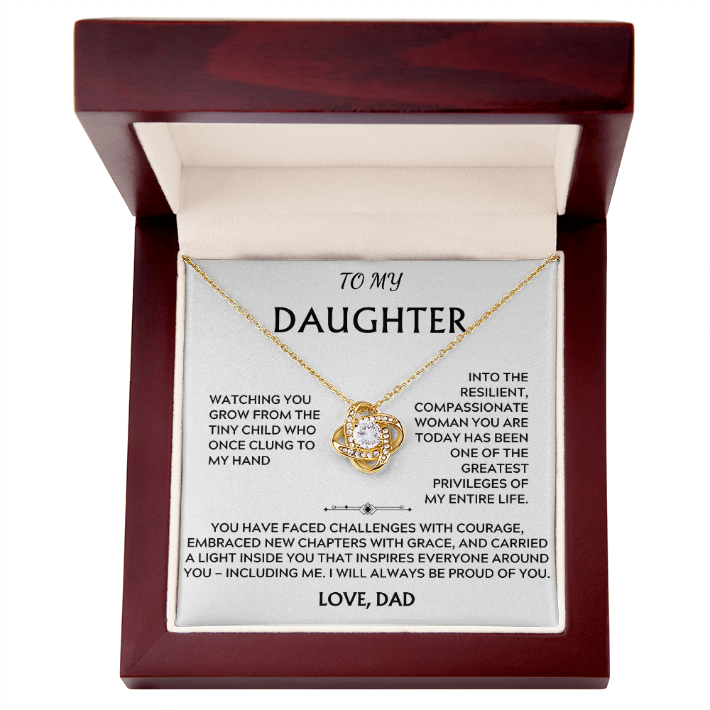 To Daughter, from Dad. I will always be proud of you.