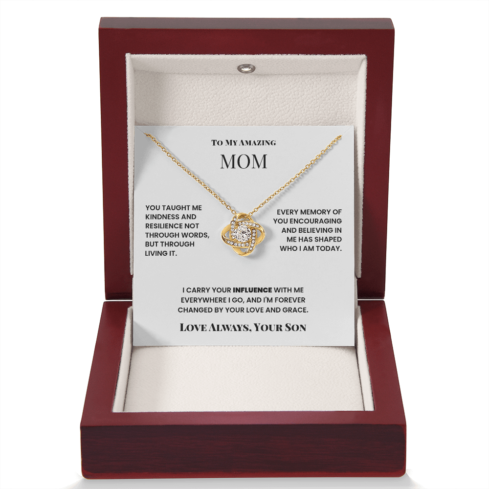 To Mom, from Son. Forever changed by your love and grace.