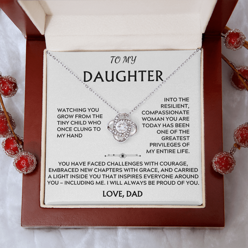 To Daughter, from Dad. I will always be proud of you.