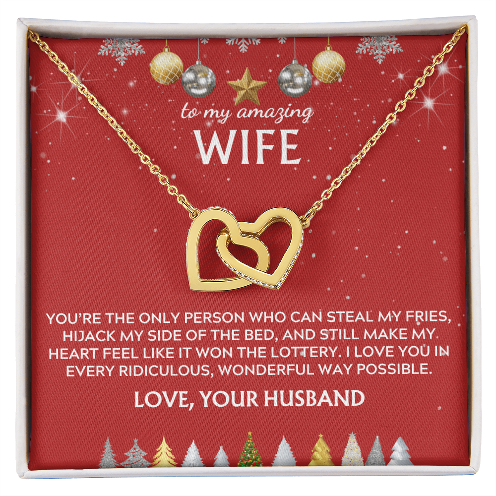 To wife, from husband. I love you in every way. Holiday card.