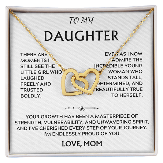 To Daughter, from Mom. Inspirational, loving, heartfelt necklace.
