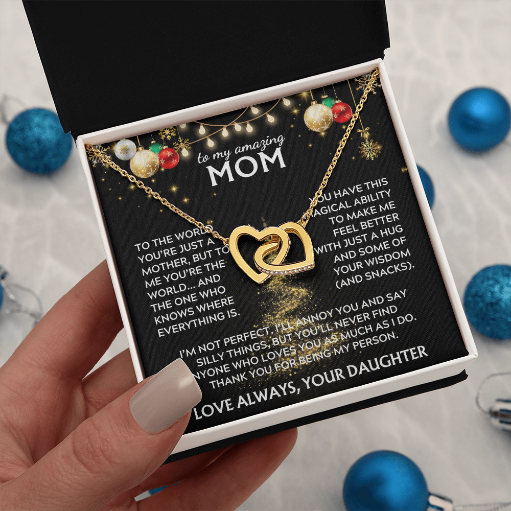 To Mom, from Daughter. Thank you for being my person. Holiday card.