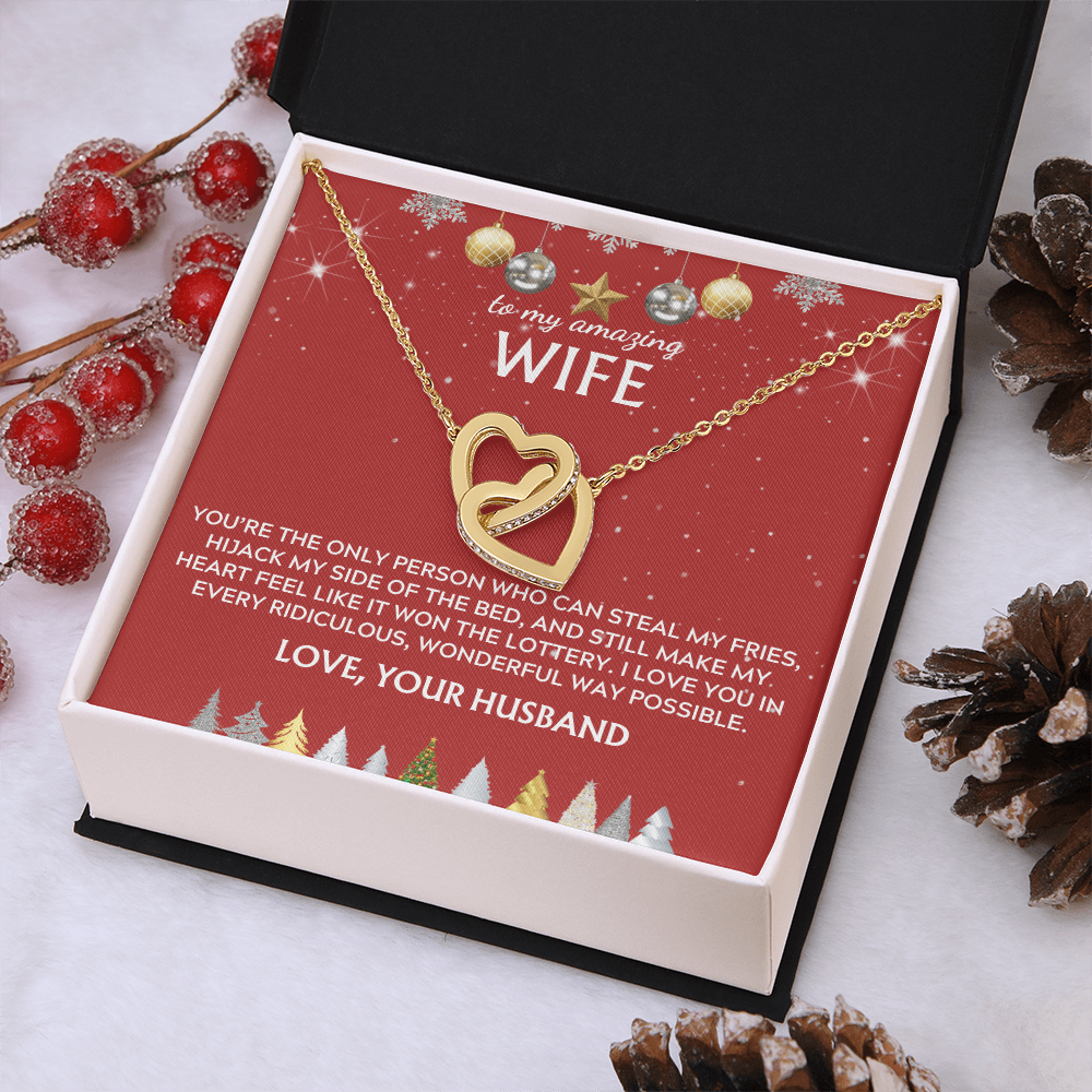 To wife, from husband. I love you in every way. Holiday card.