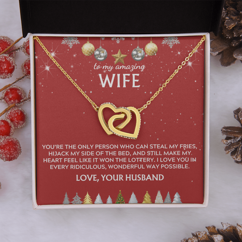 To wife, from husband. I love you in every way. Holiday card.