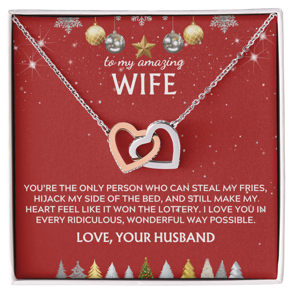 To wife, from husband. I love you in every way. Holiday card.
