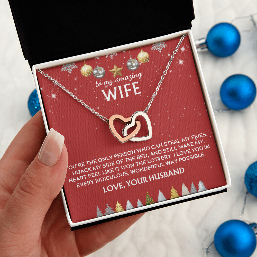 To wife, from husband. I love you in every way. Holiday card.
