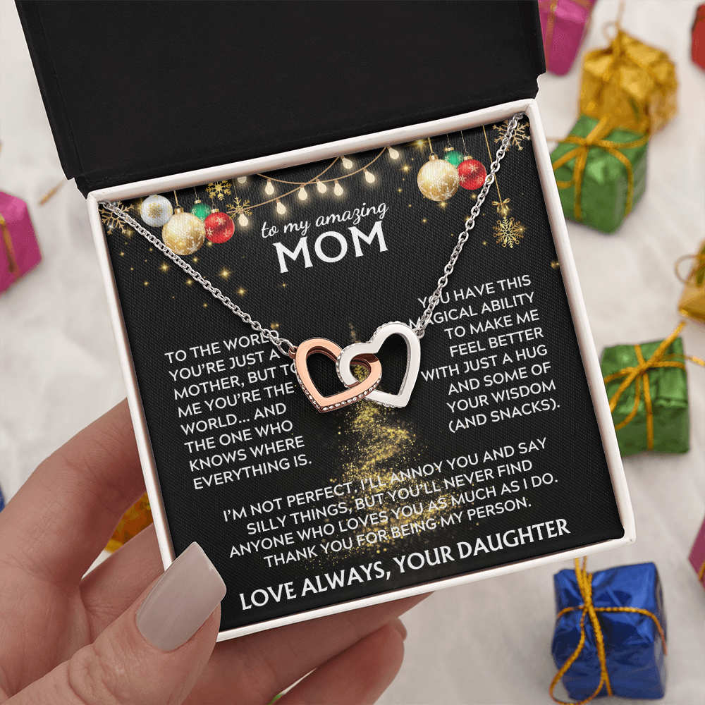 To Mom, from Daughter. Thank you for being my person. Holiday card.