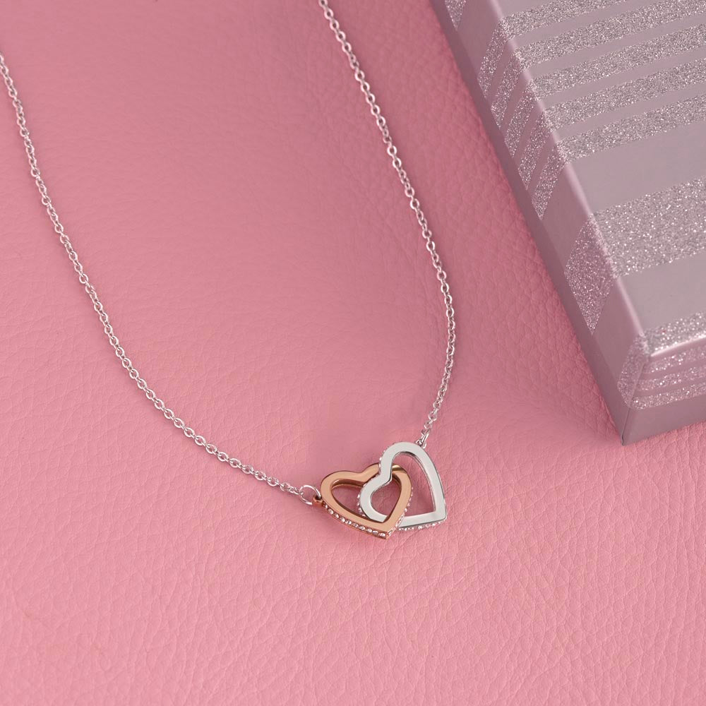 To Daughter, from Mom. Loving, heartfelt, warmhearted necklace.