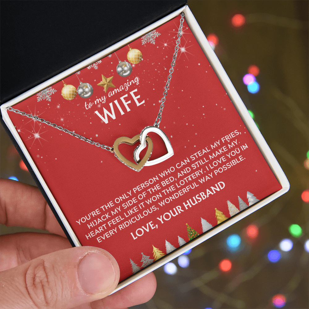To wife, from husband. I love you in every way. Holiday card.
