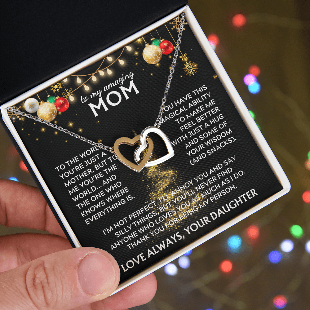 To Mom, from Daughter. Thank you for being my person. Holiday card.