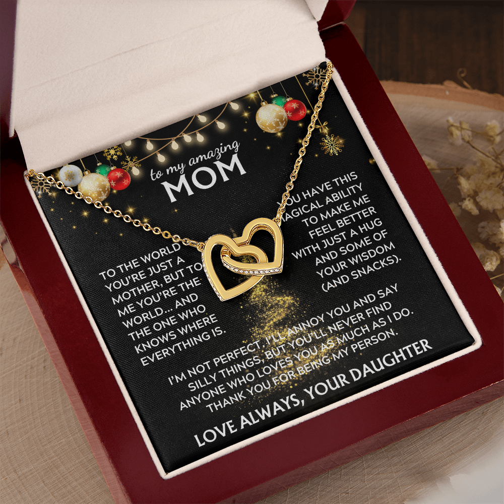 To Mom, from Daughter. Thank you for being my person. Holiday card.