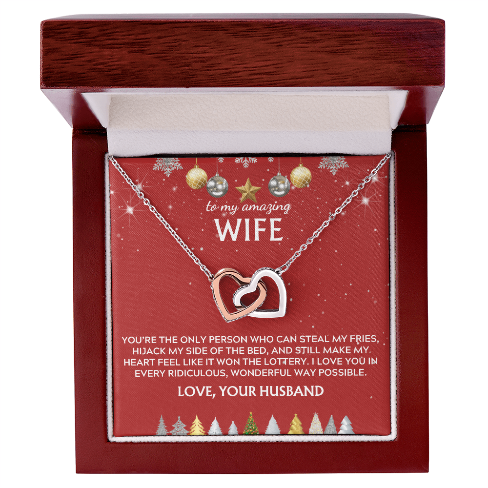 To wife, from husband. I love you in every way. Holiday card.