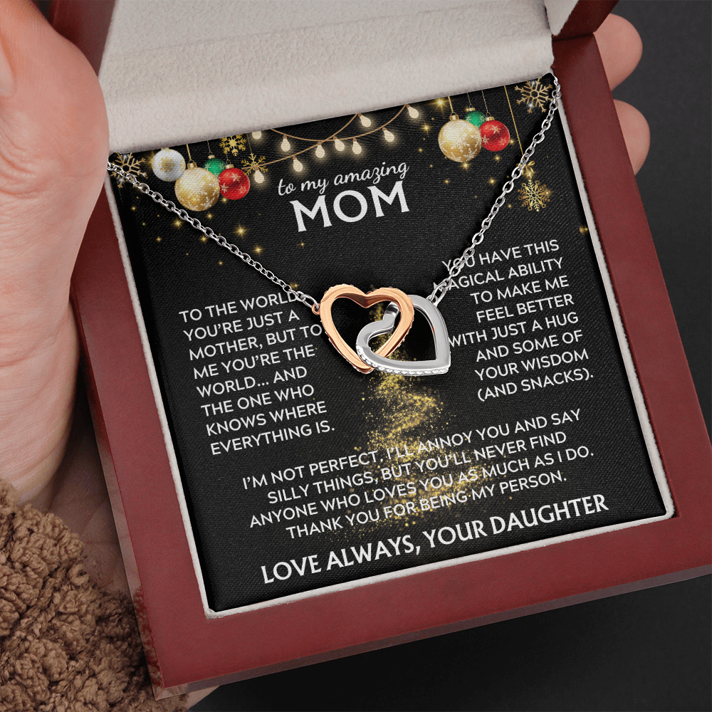 To Mom, from Daughter. Thank you for being my person. Holiday card.