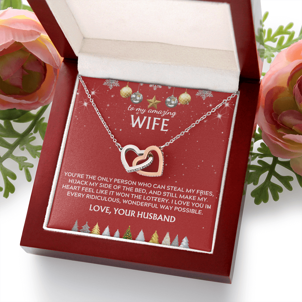 To wife, from husband. I love you in every way. Holiday card.