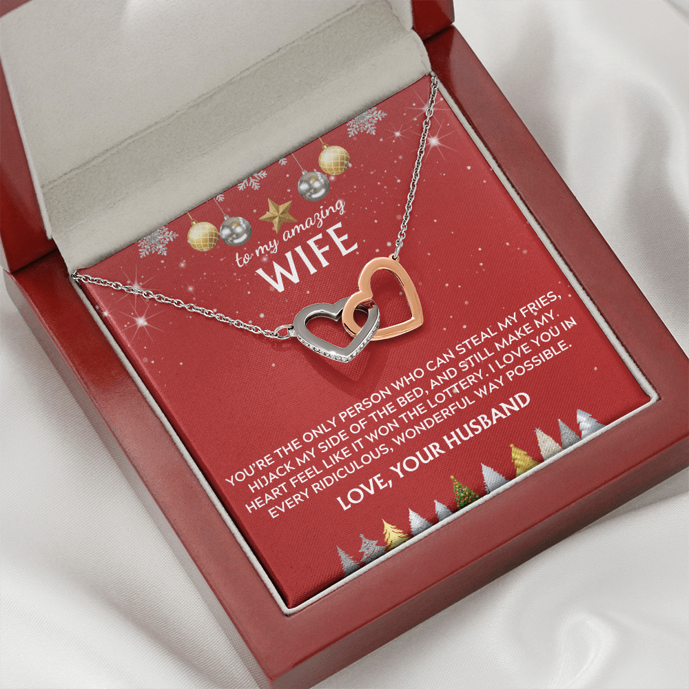 To wife, from husband. I love you in every way. Holiday card.