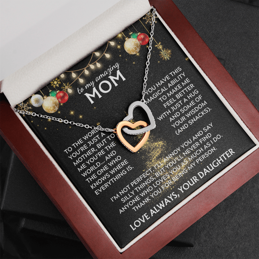 To Mom, from Daughter. Thank you for being my person. Holiday card.