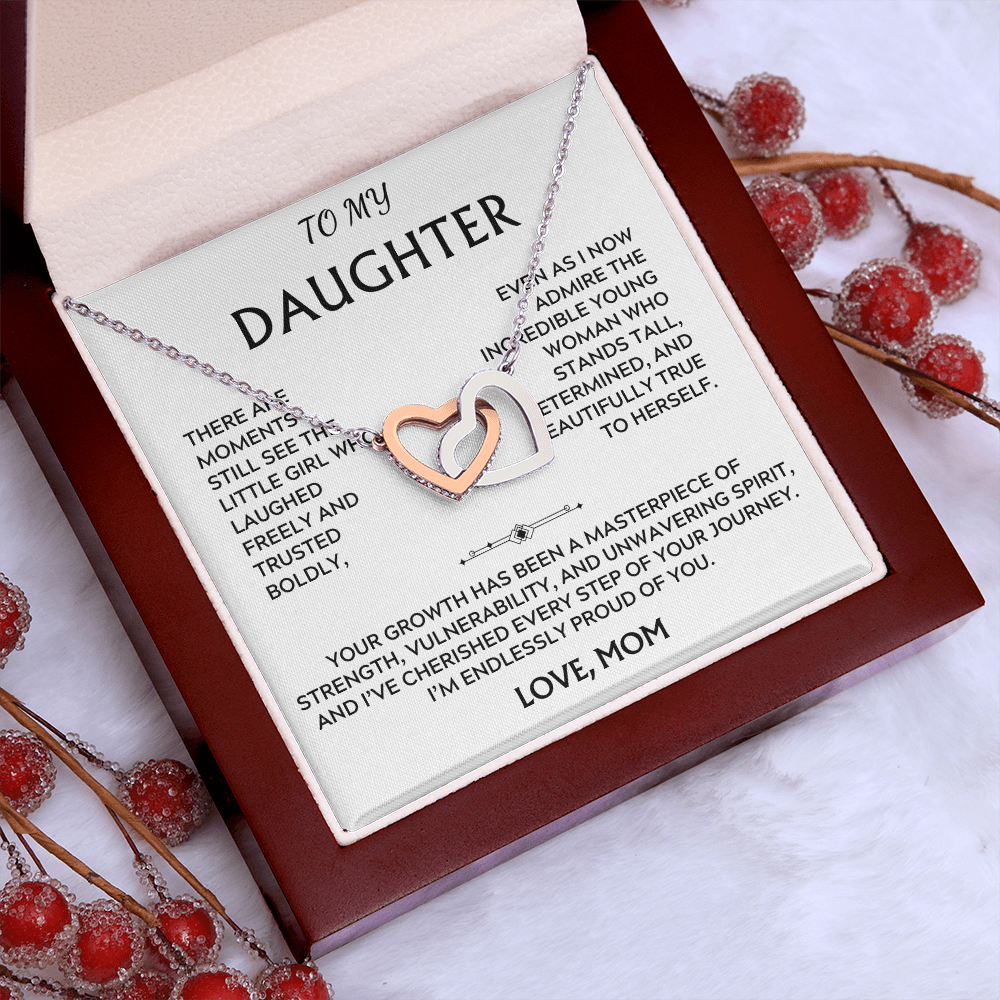 To Daughter, from Mom. Inspirational, loving, heartfelt necklace.