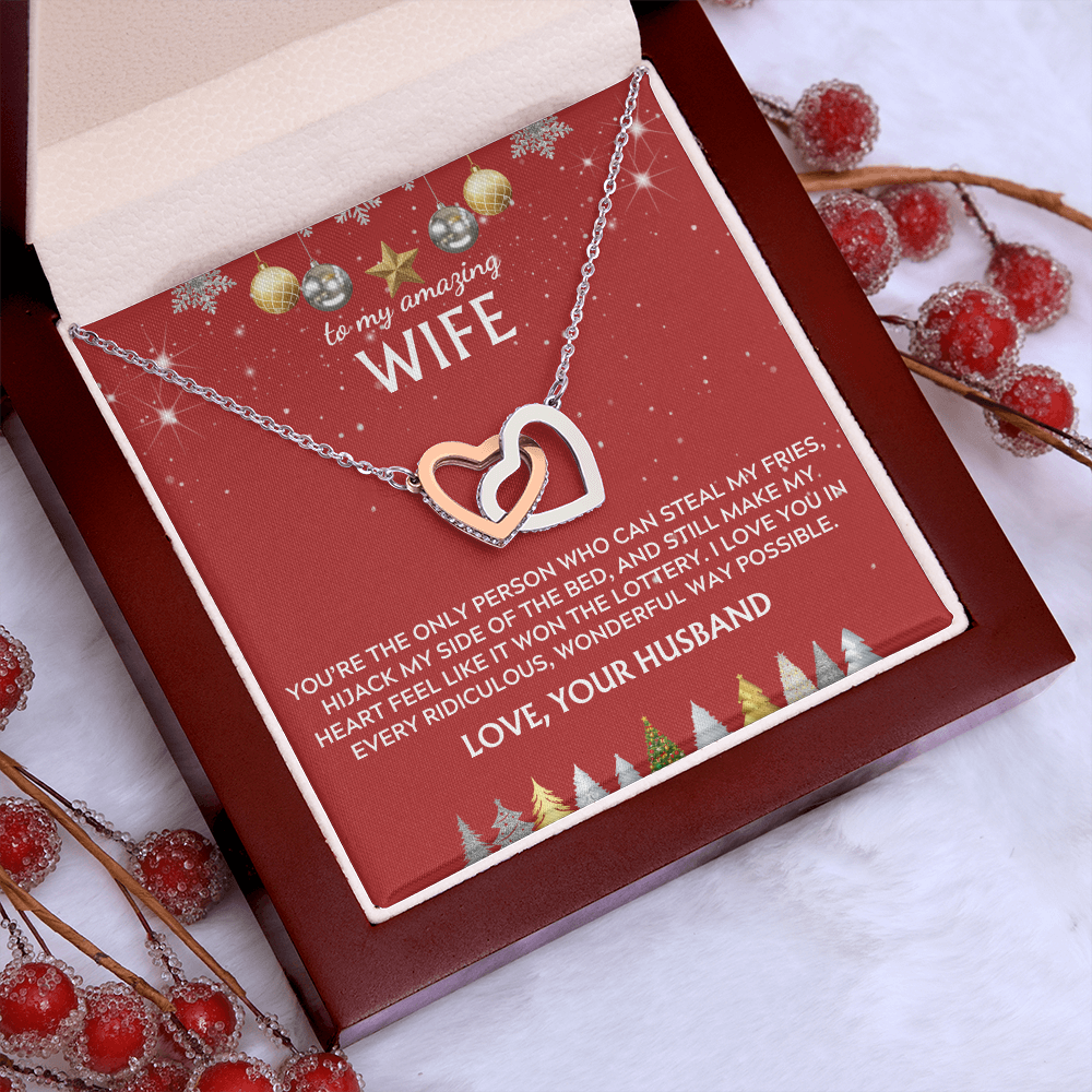 To wife, from husband. I love you in every way. Holiday card.