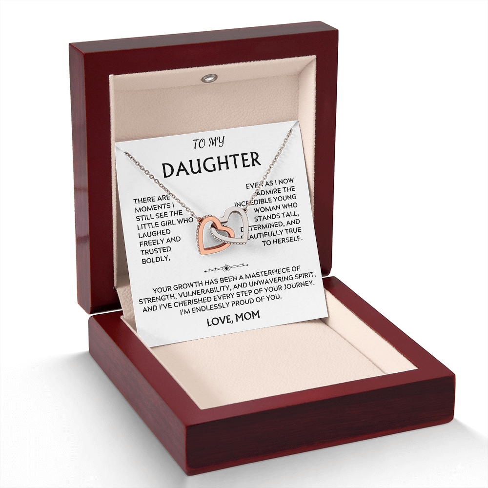 To Daughter, from Mom. Inspirational, loving, heartfelt necklace.