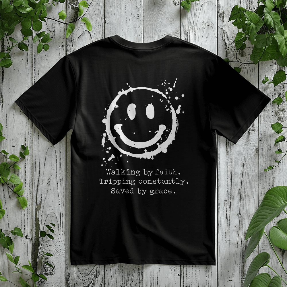 Walking By Faith  Premium Cotton T-shirt