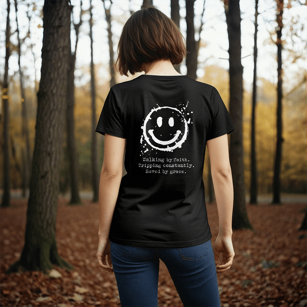 Walking By Faith  Premium Cotton T-shirt