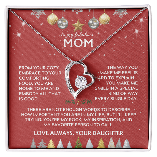 To Mom, from Daughter. You're my rock. Holiday card.