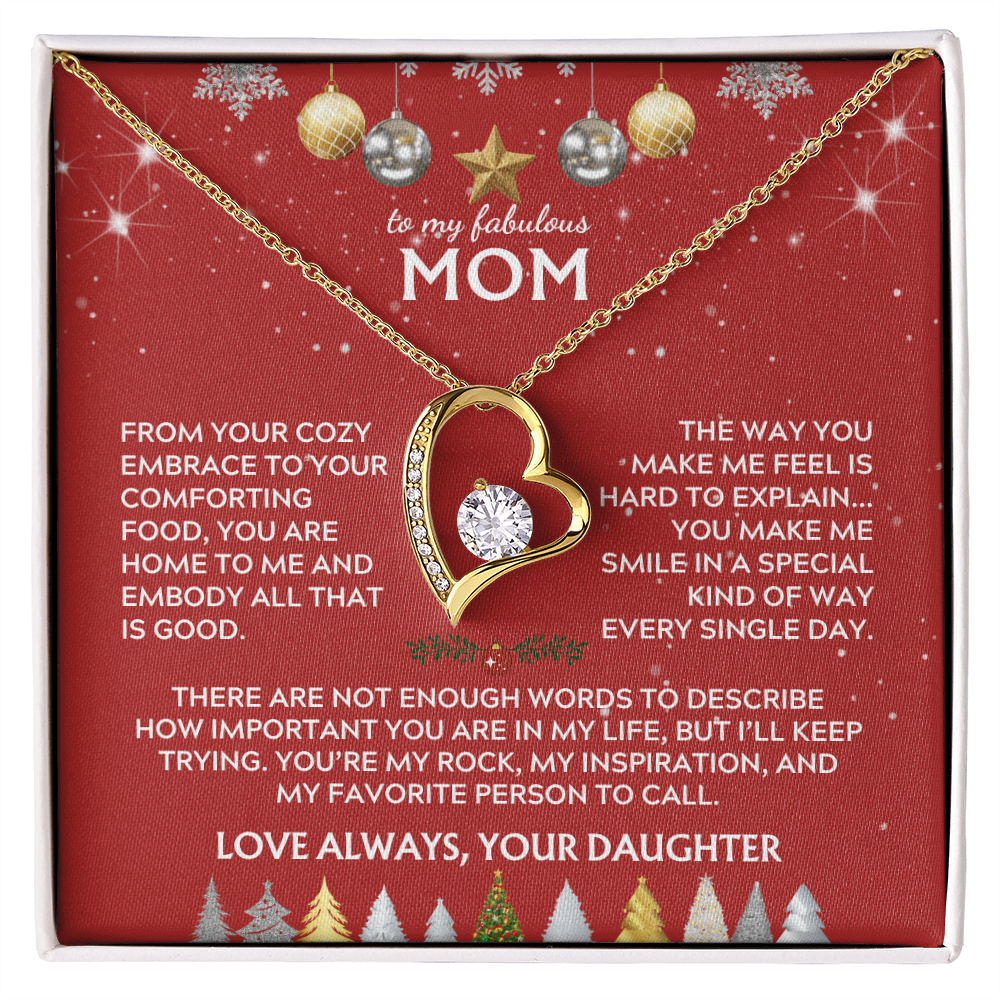 To Mom, from Daughter. You're my rock. Holiday card.