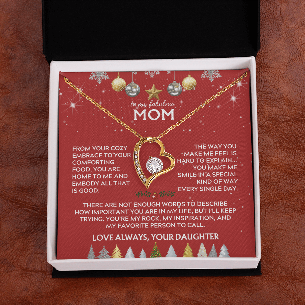To Mom, from Daughter. You're my rock. Holiday card.