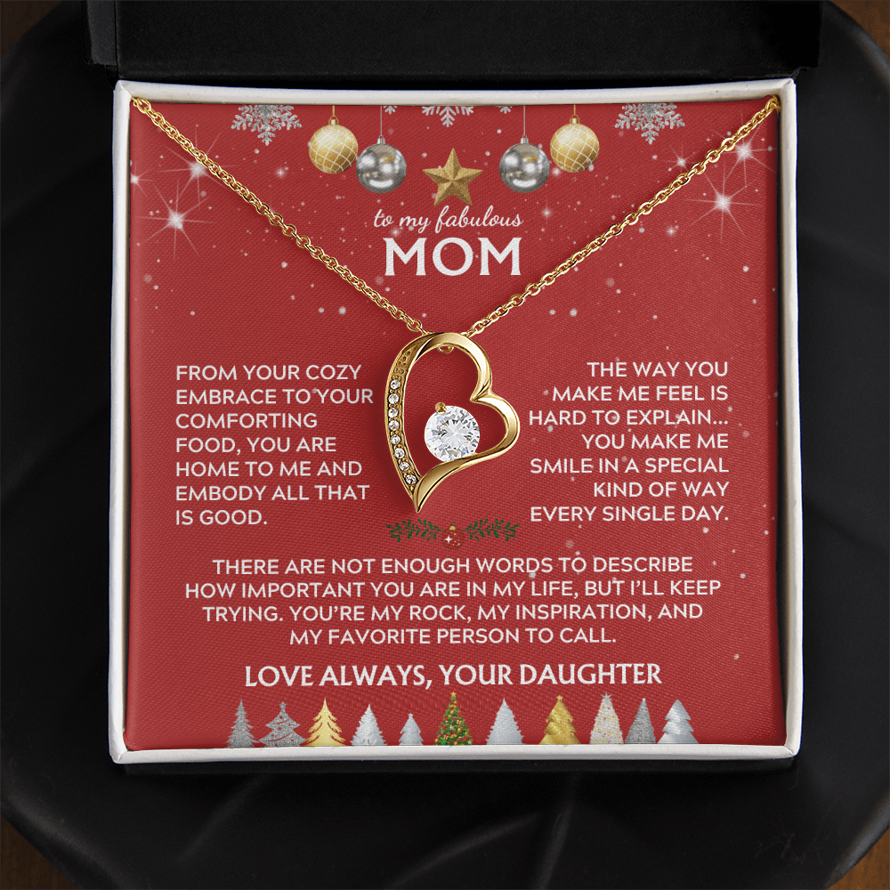 To Mom, from Daughter. You're my rock. Holiday card.