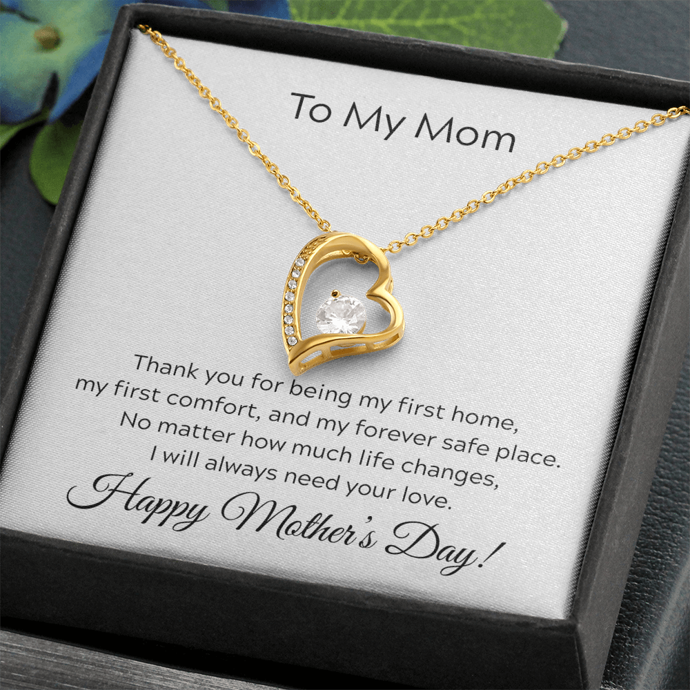 To Mom on Mother's Day. You will always be my first home.